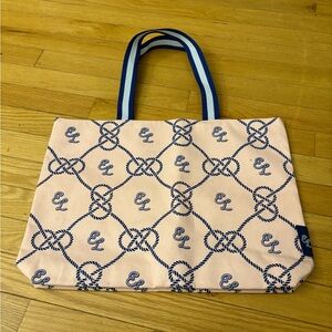 NWOT Estēe Lauder pink and blue rope tote, nautical